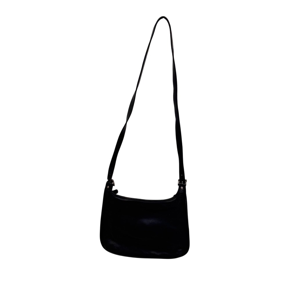 Coach‎ Hippie Flap Black Glove Leather Vintage 1999 Crossbody #9134   10x12.75"